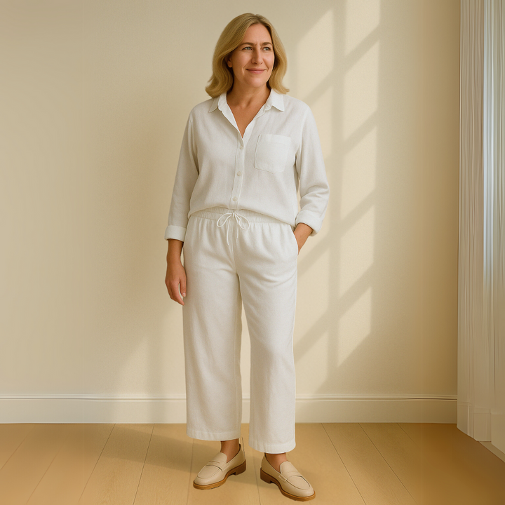 Elegance | 2-delige set - Blouse & wijde broek