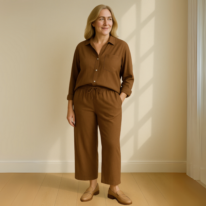 Elegance | 2-delige set - Blouse & wijde broek