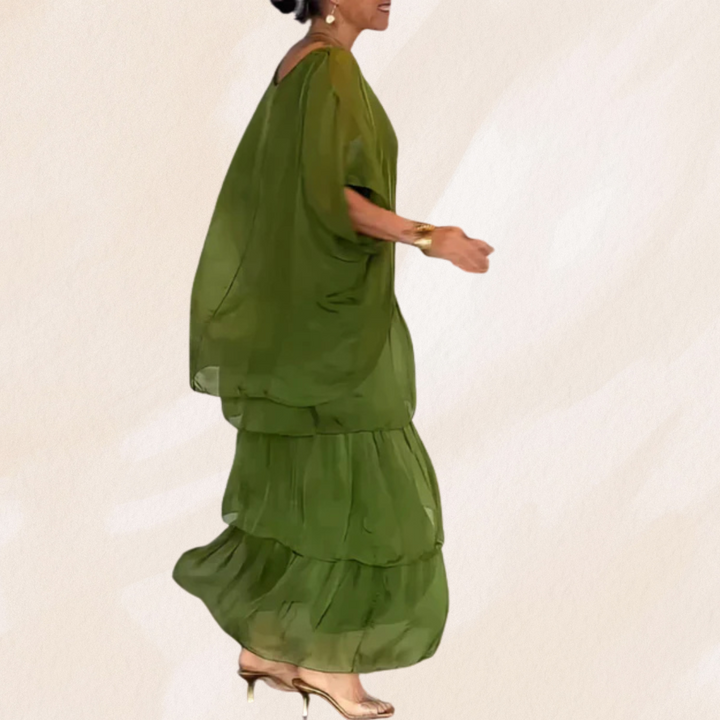 Carla - Losse Ronde Hals Maxi Jurk