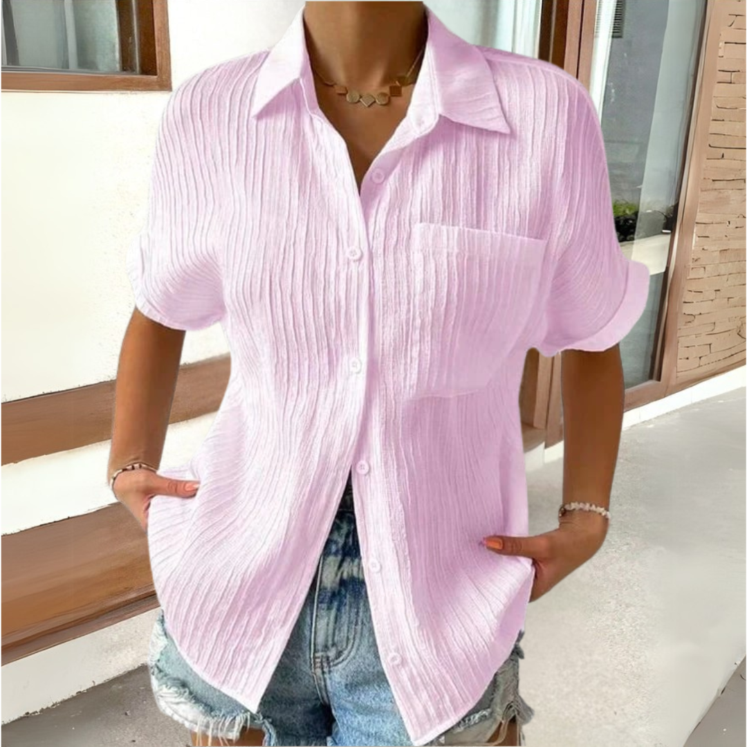 Anneke™ | Elegante blouse met overhemdkraag