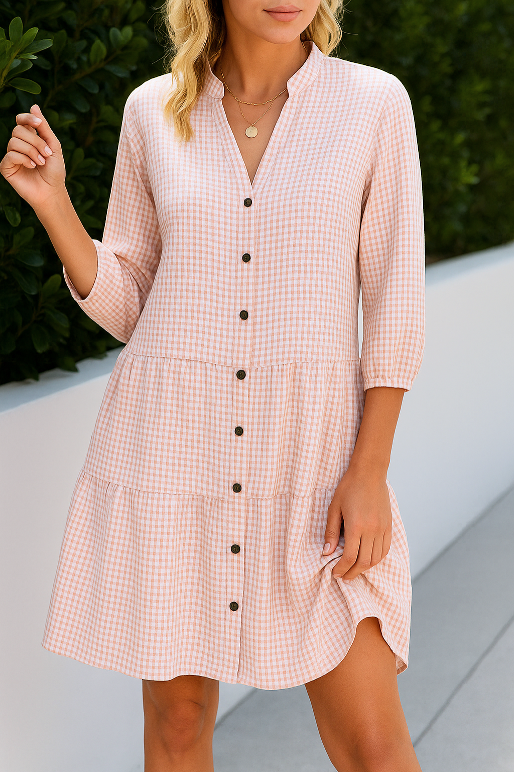 Sophia | Stijlvolle geruite jurk