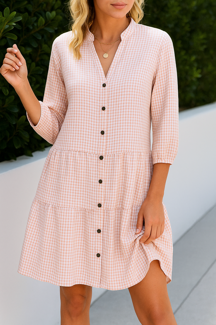 Sophia | Stijlvolle geruite jurk