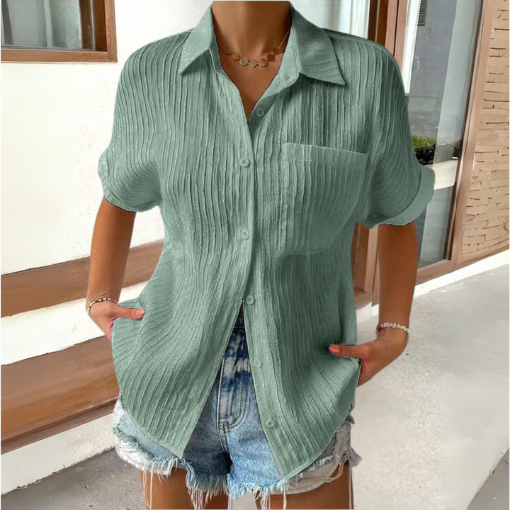 Anneke™ | Elegante blouse met overhemdkraag