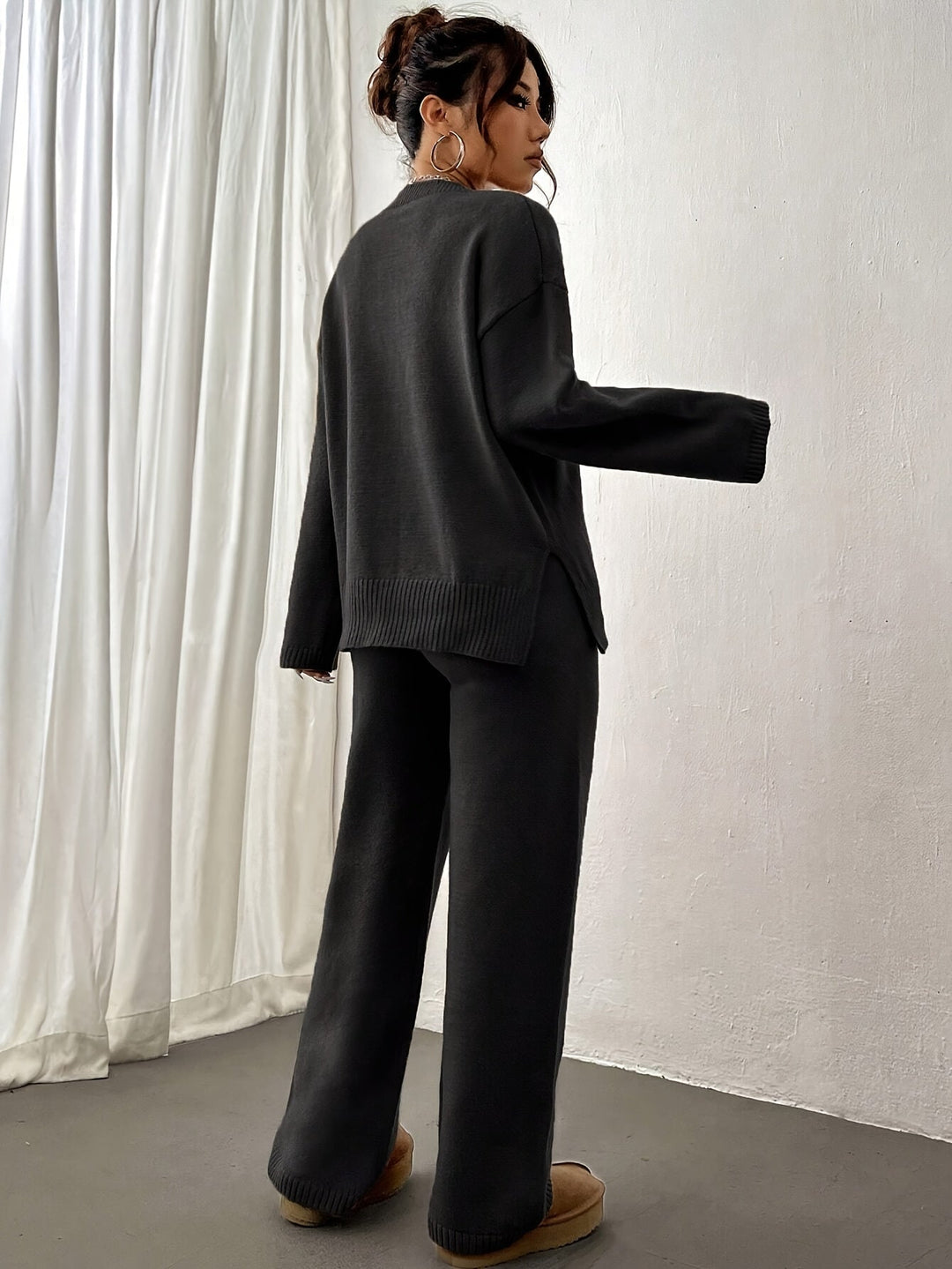 Anna™ | Geribbelde gebreide trui