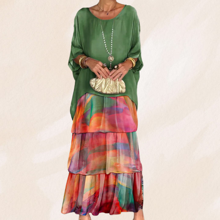 Carla - Losse Ronde Hals Maxi Jurk