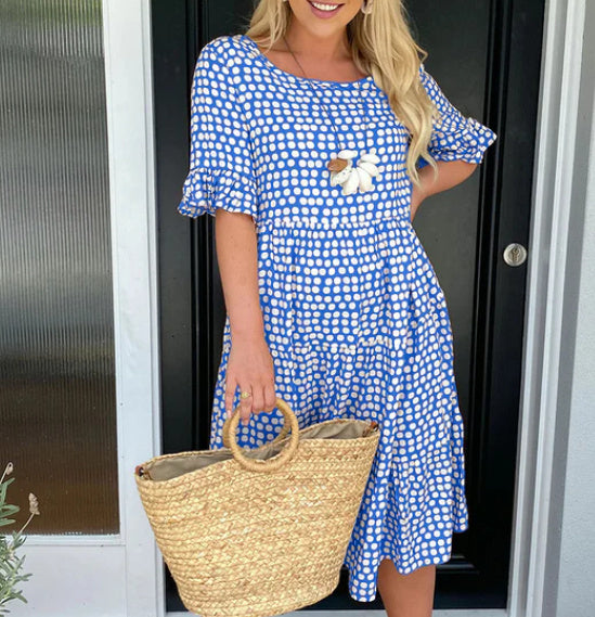 Amara | Elegant jurk met ronde hals