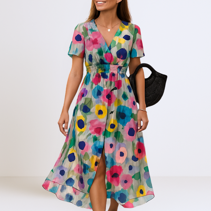 Aurora™ | Sierlijke Maxi Jurk met V-Hals