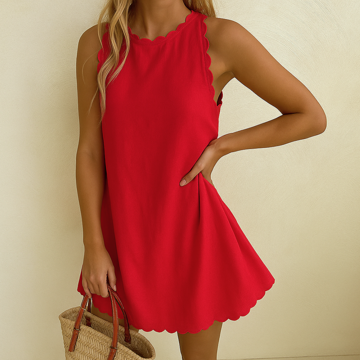 Fleur | Elegante Jurk met Golvende Zoom