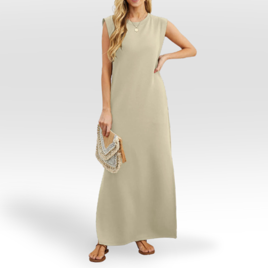 Amber | Sierlijke ronde hals jurk