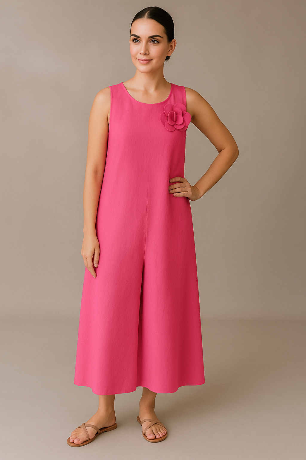 Femme™ | Jumpsuit met bloem