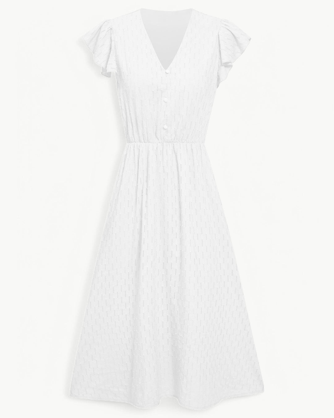 Elegance | Jurk met V-hals en ruchesmouwen