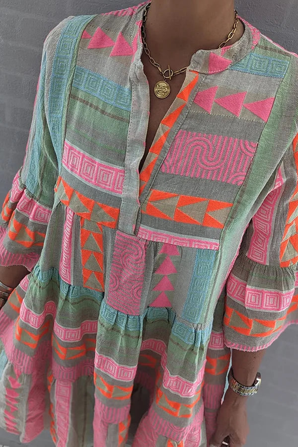 Evelyn - Veelkleurige Zomerjurk