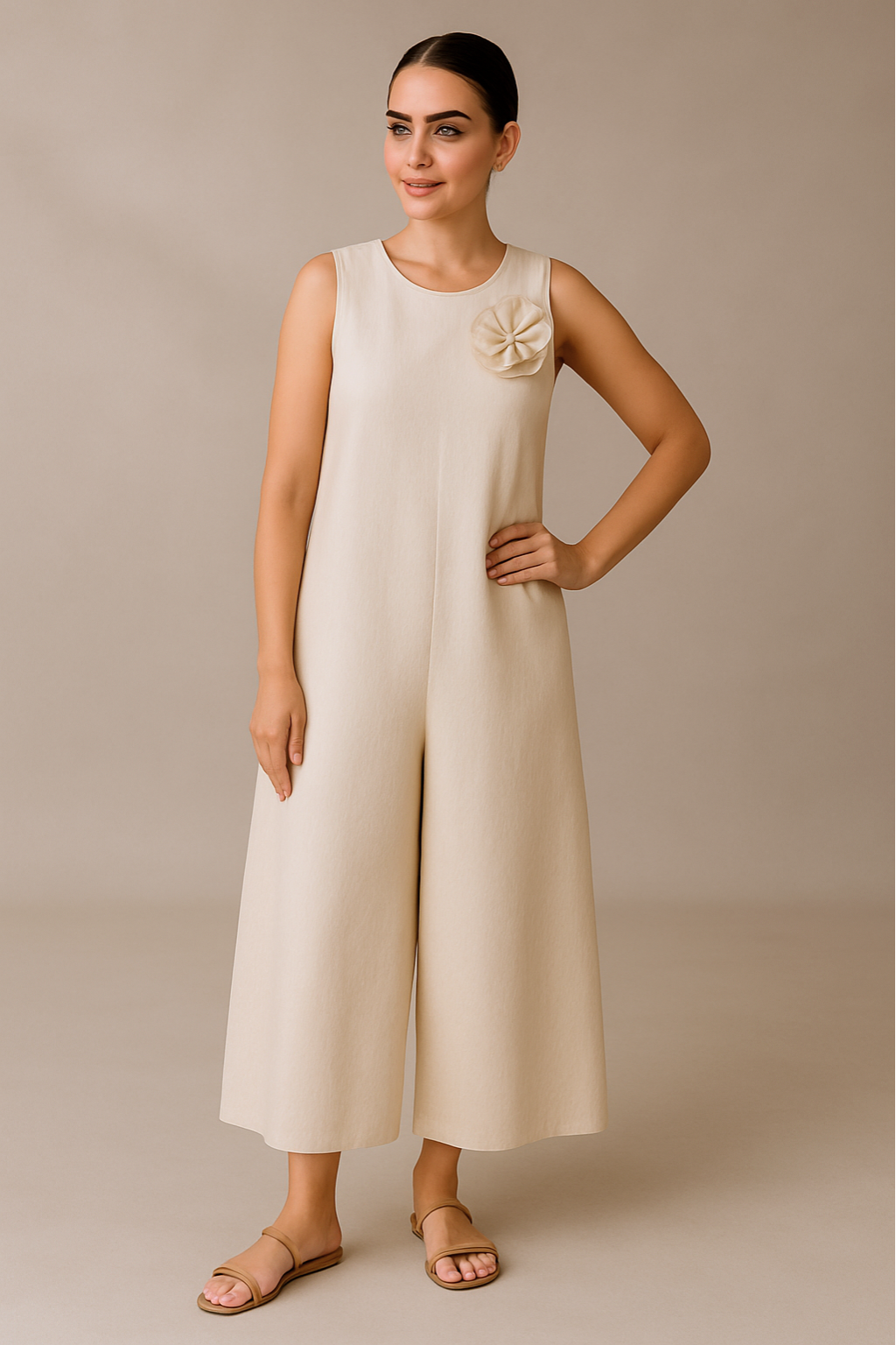 Femme™ | Jumpsuit met bloem