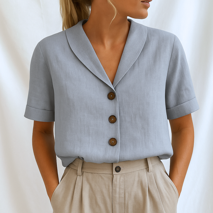 Marie™ | Elegante effen blouse