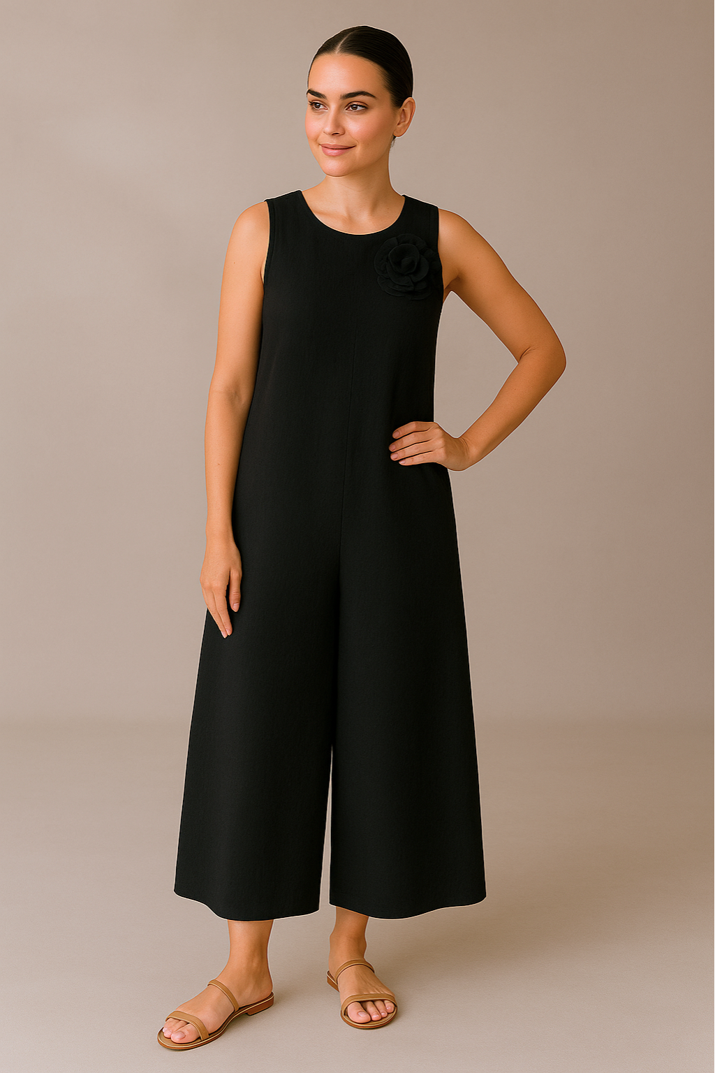 Femme™ | Jumpsuit met bloem