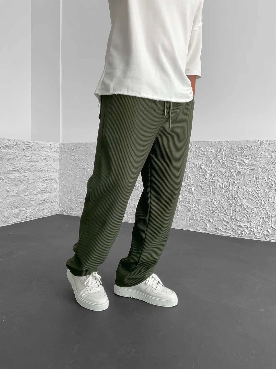Ribbed Relaxed Fit Trousers
