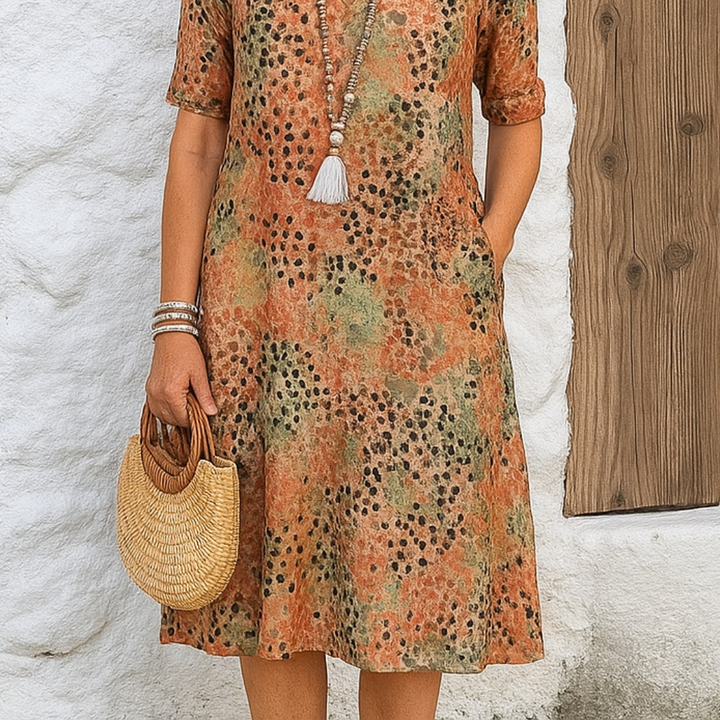 Flore | Levendige Midi-Lengte Jurk