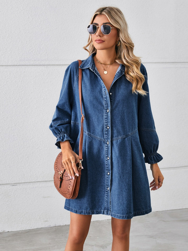 Diana | Denim jurk met knopen