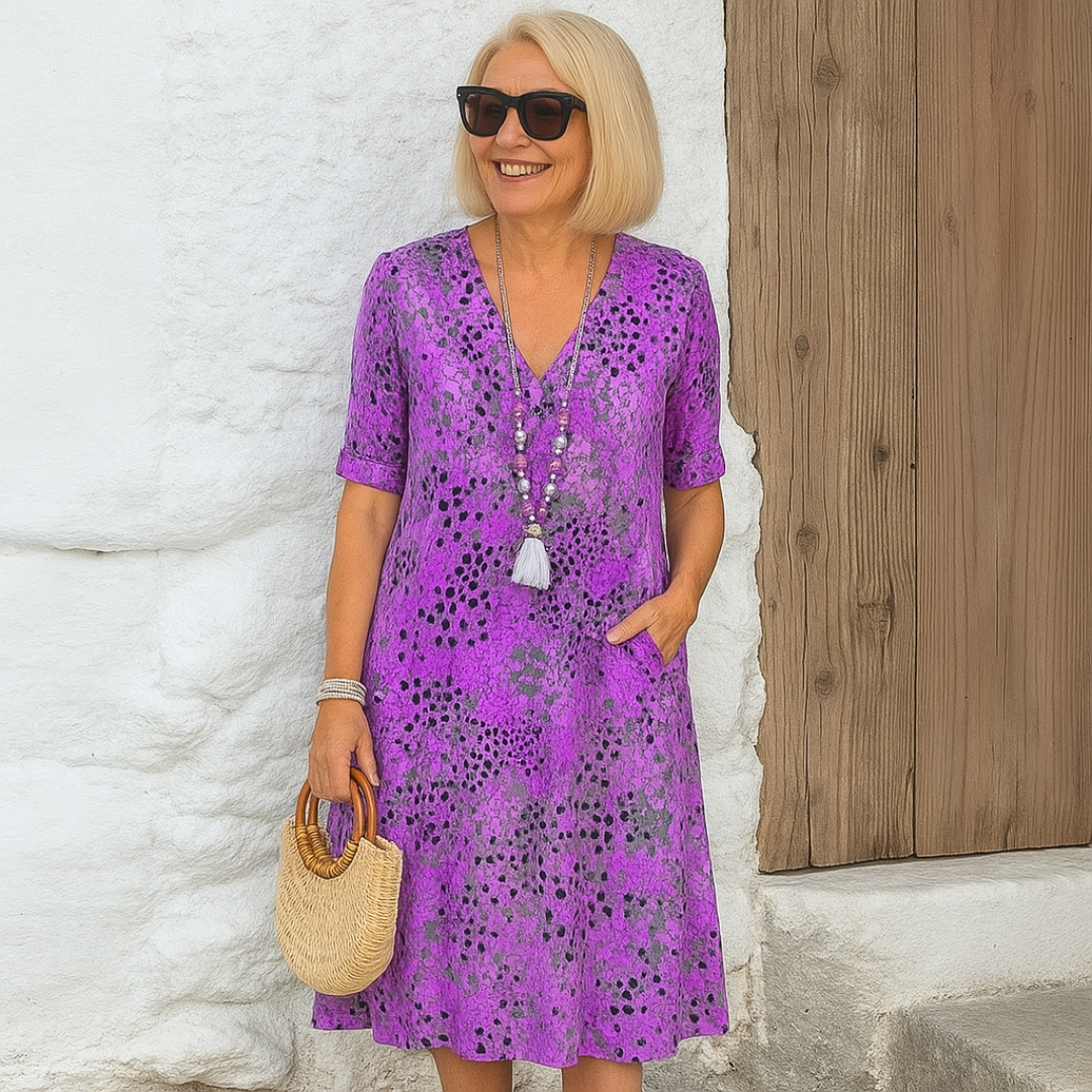 Flore | Levendige Midi-Lengte Jurk