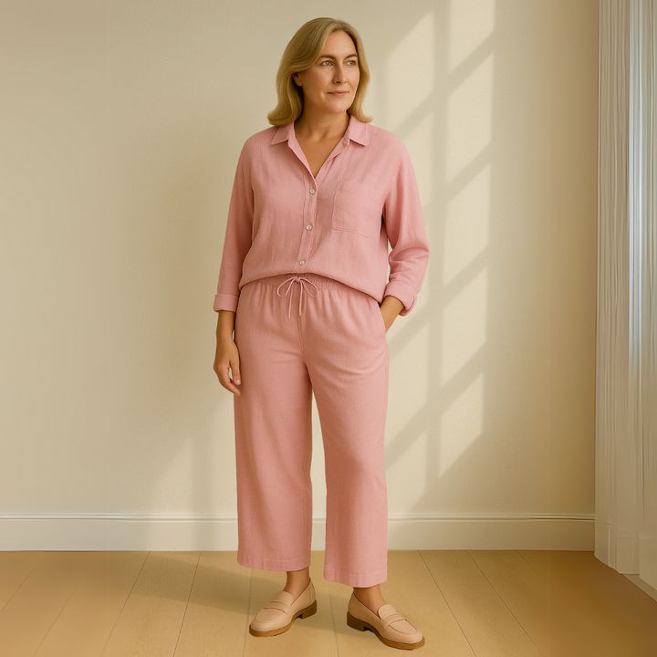 Elegance | 2-delige set - Blouse & wijde broek