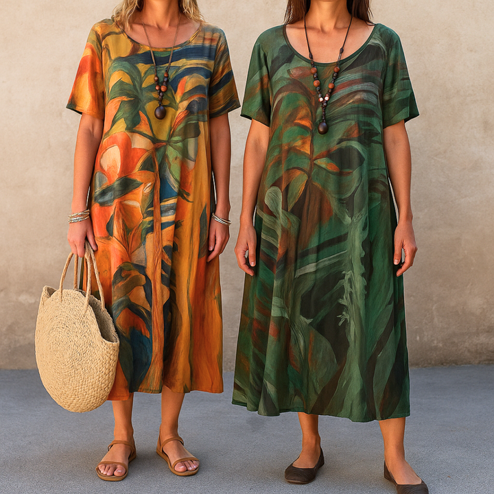 Iris | Comfortabele bloemenjurk