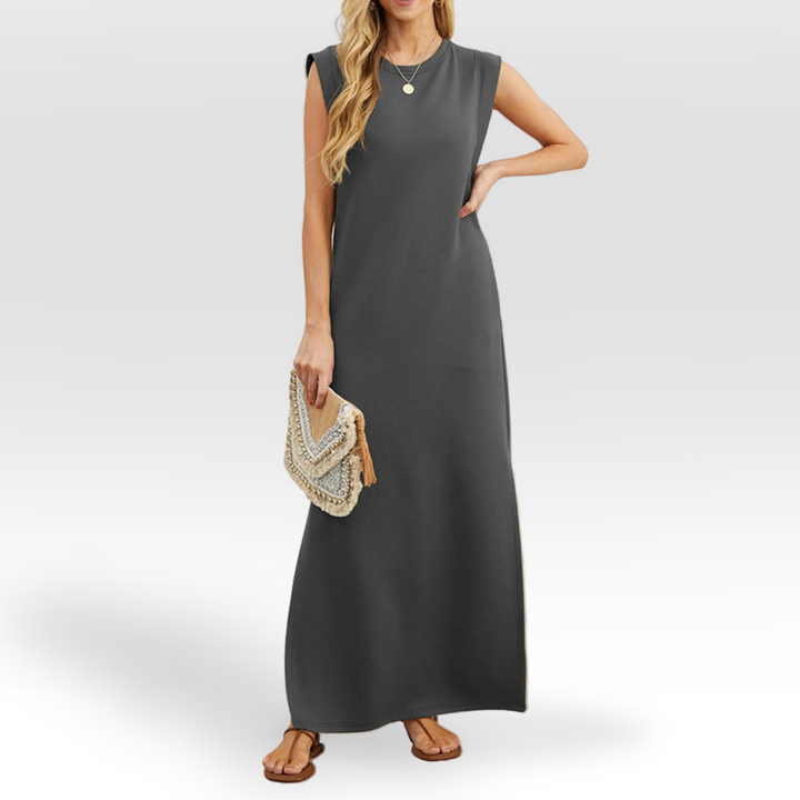 Amber | Sierlijke ronde hals jurk