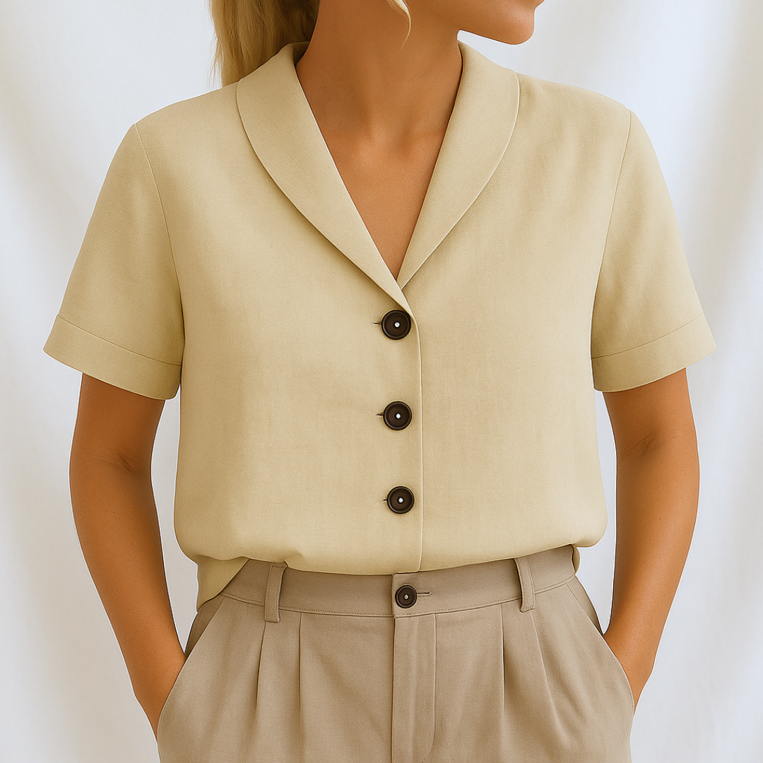 Marie™ | Elegante effen blouse