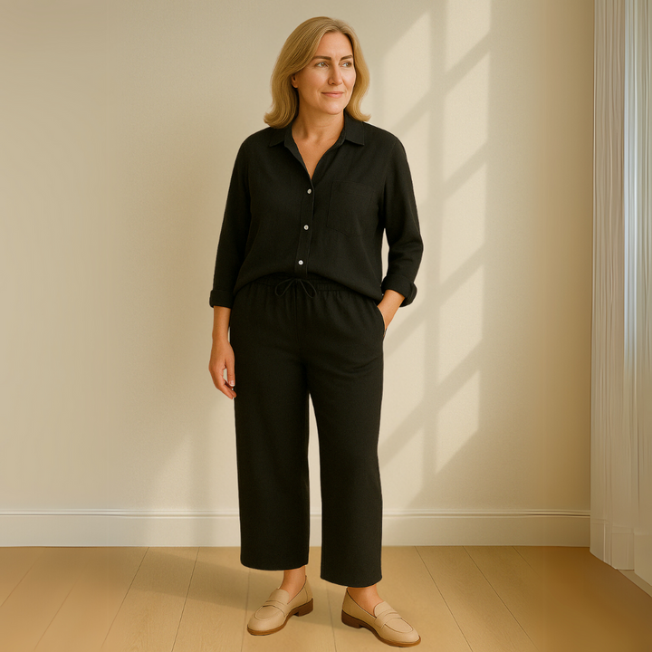 Elegance | 2-delige set - Blouse & wijde broek