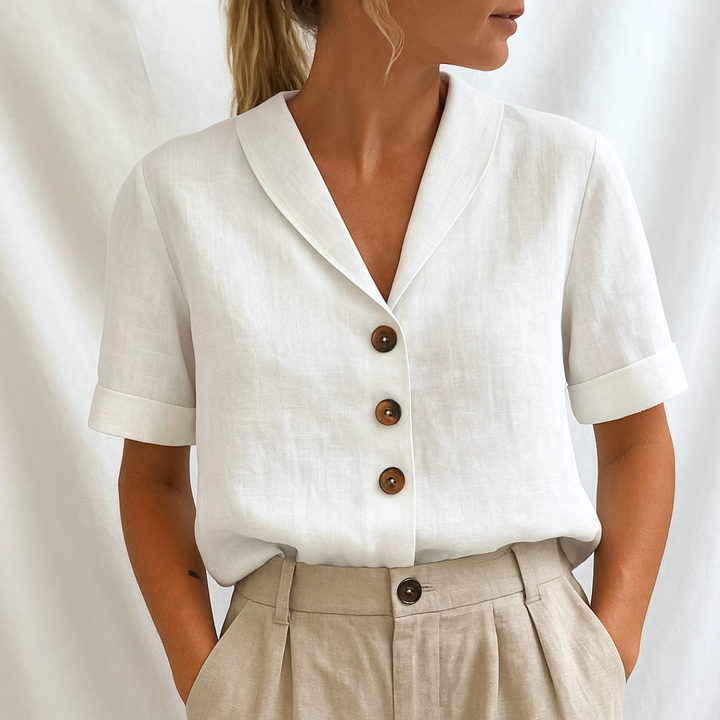 Marie™ | Elegante effen blouse