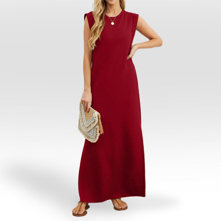 Amber | Sierlijke ronde hals jurk