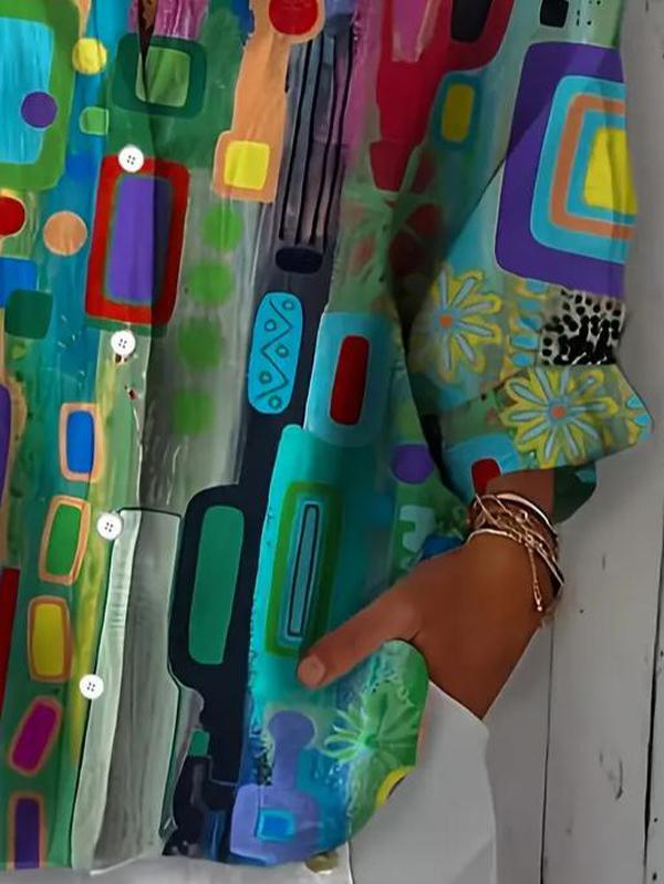 MARLE | CHIC ABSTRACT PRINT SHIRT