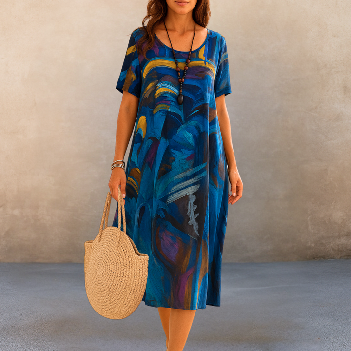 Iris | Comfortabele bloemenjurk