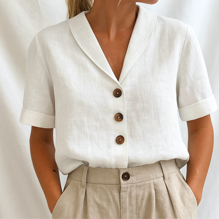 Marie™ | Elegante effen blouse