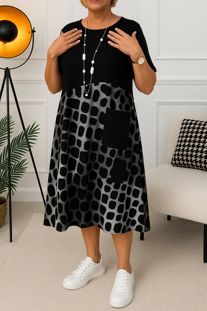 Aurora | Chique jurk met korte mouwen