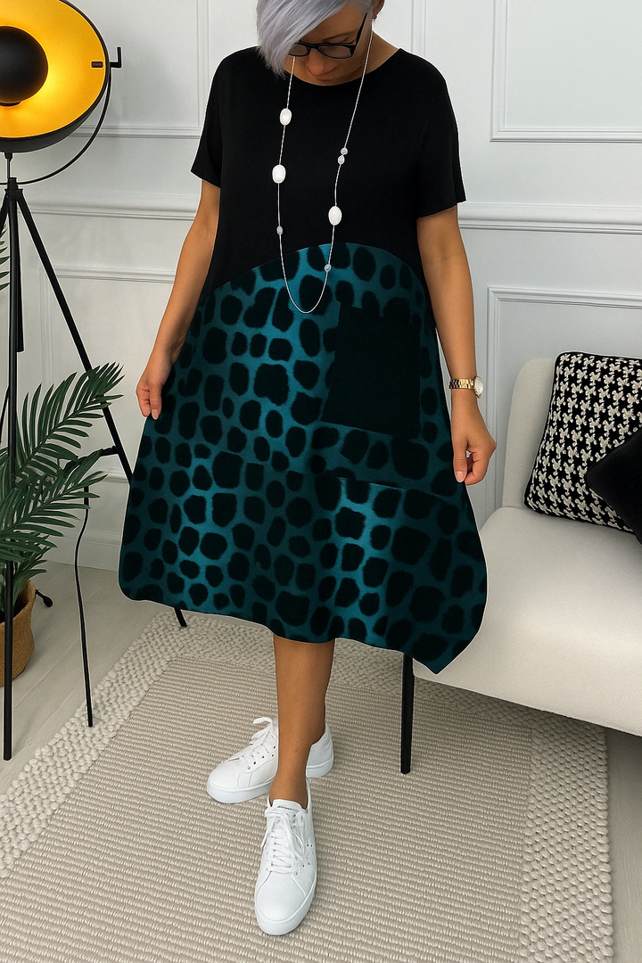 Aurora | Chique jurk met korte mouwen