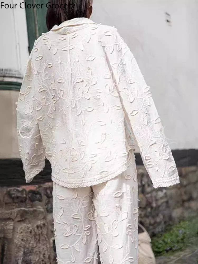 Mooie Set met Decoratie en Top met Lange Armen