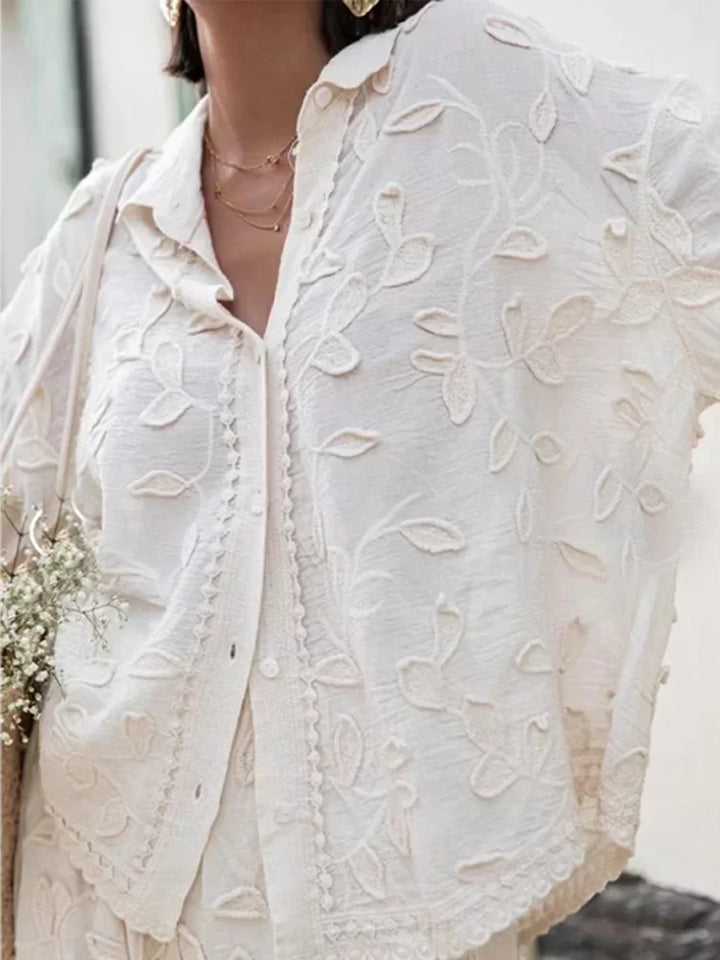 Mooie Set met Decoratie en Top met Lange Armen