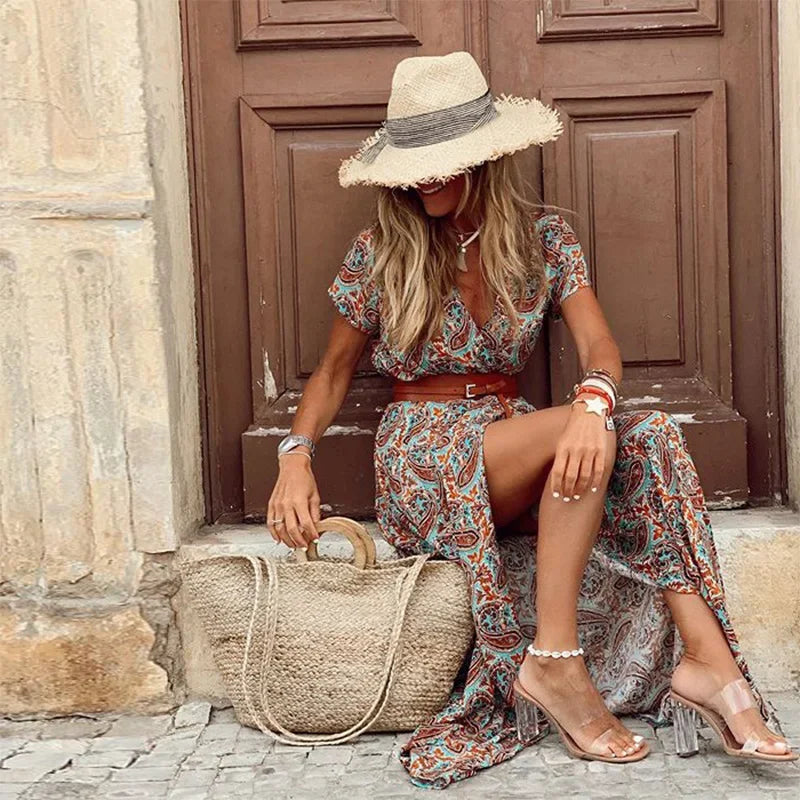 Zomerse Maxi-Jurk | Fleurige Bohemian Stijl
