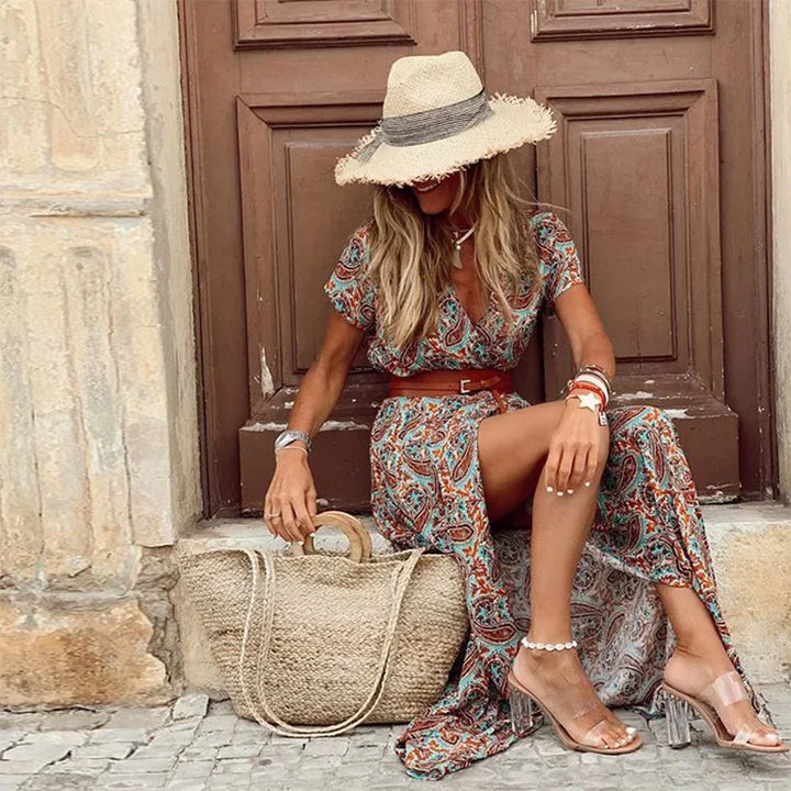 Zomerse Maxi-Jurk | Fleurige Bohemian Stijl