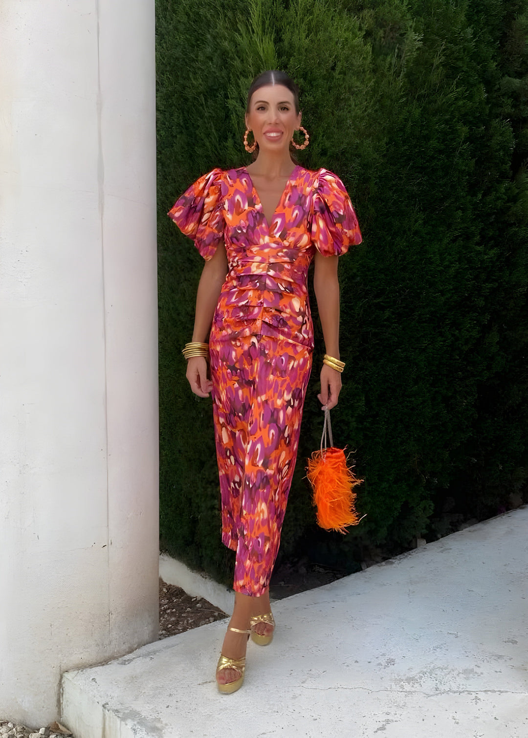 Ash™ - Dress with pleated sleeves