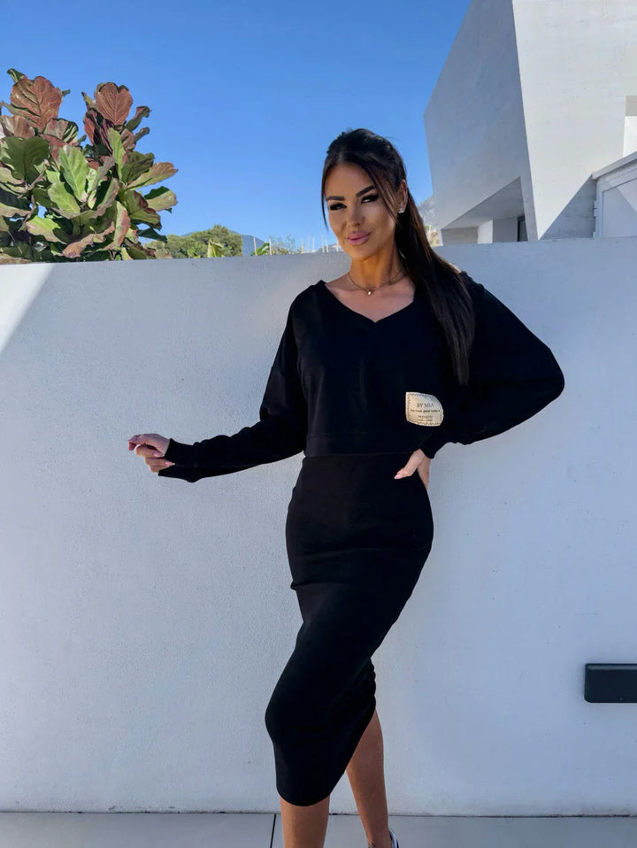 Laurine – Relaxed Dress & Sweatshirt Set
