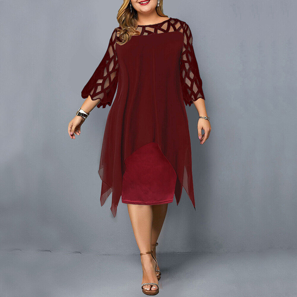 Cora | Chic Plus Size Midi Dress for Modern Women