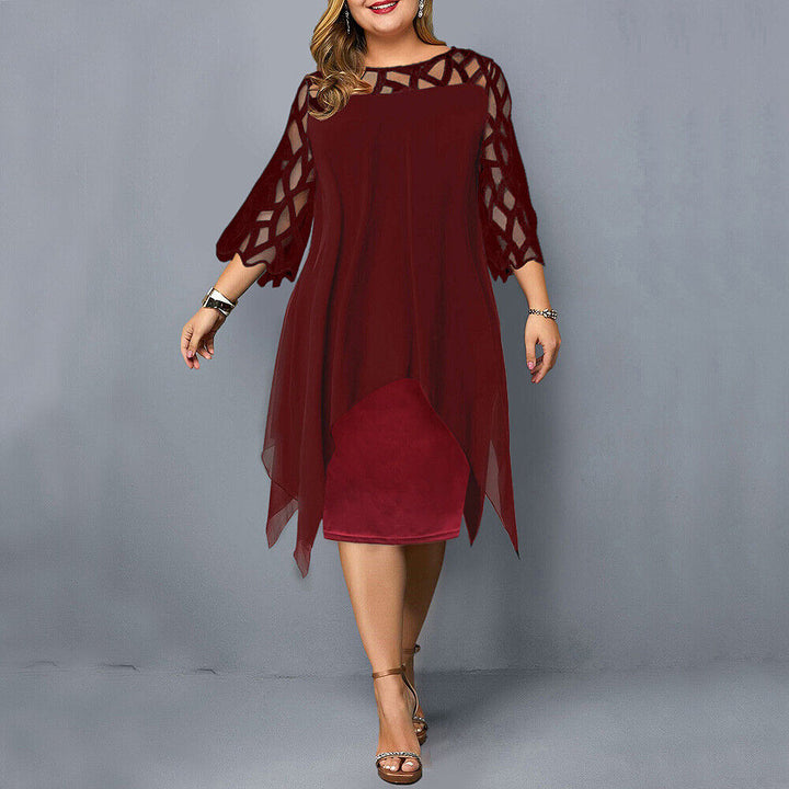 Cora | Chic Plus Size Midi Dress for Modern Women