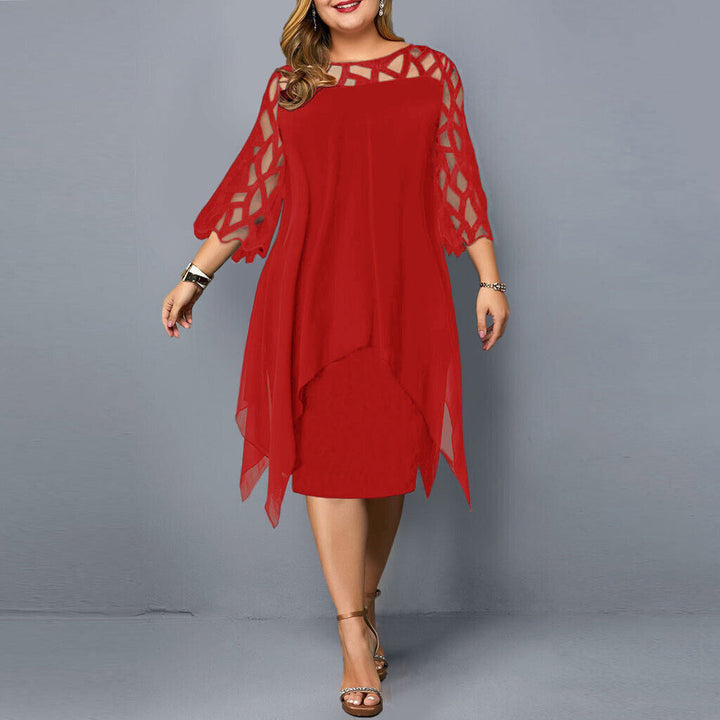 Cora | Chic Plus Size Midi Dress for Modern Women