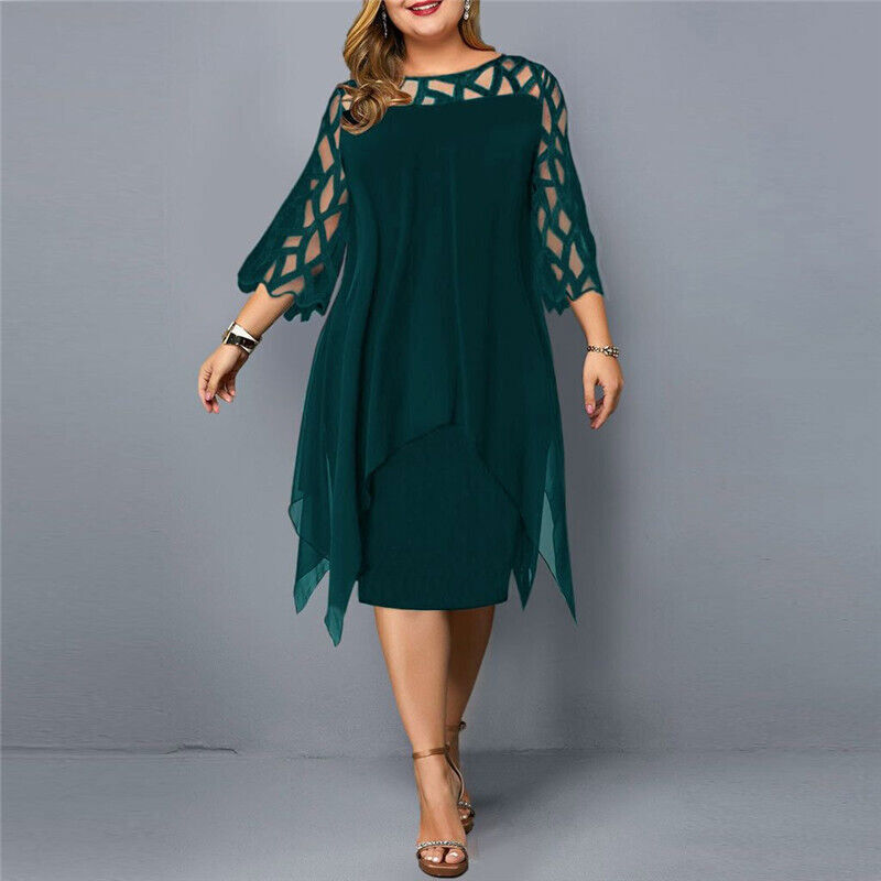 Cora | Chic Plus Size Midi Dress for Modern Women