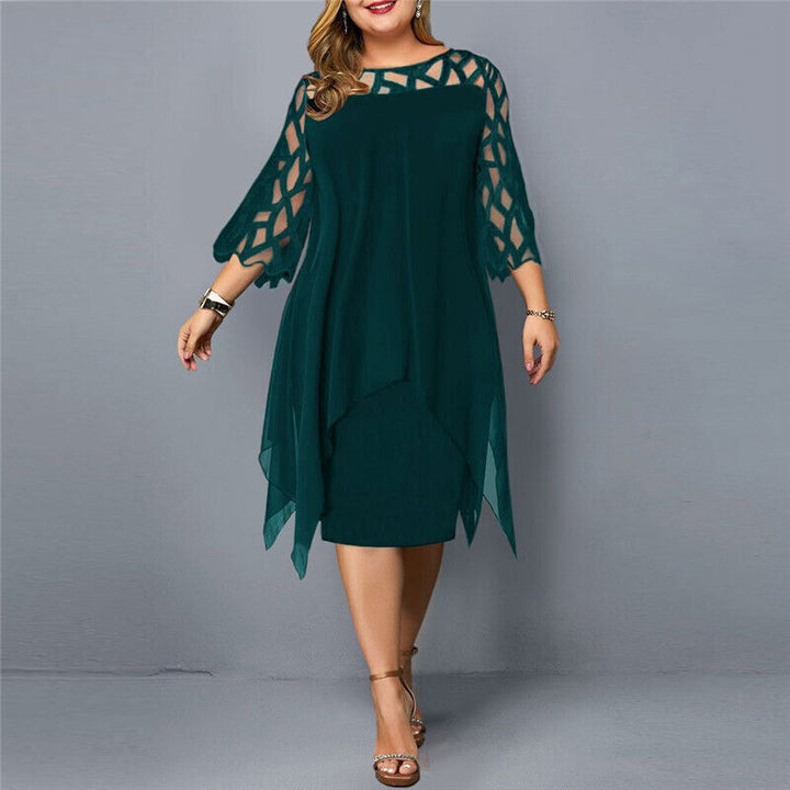 Cora | Chic Plus Size Midi Dress for Modern Women