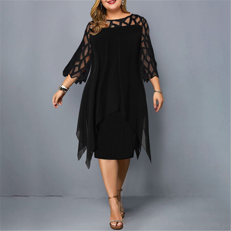 Cora | Chic Plus Size Midi Dress for Modern Women
