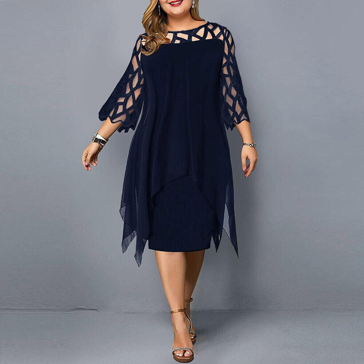 Cora | Chic Plus Size Midi Dress for Modern Women